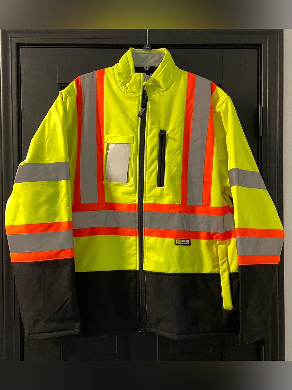 High-Visibility Yellow & Black Performance Safety Jacket